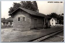 Cowden Illinois~NKP Railroad Depot~Train Station~1966 RPPC picture