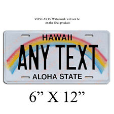 1970 HAWAII Rainbow Any Text Name Custom Personalized Aluminum License Plate Tag picture