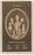 CDV mosaic circa 1865. Music Composers Died by Pierre Petit. picture