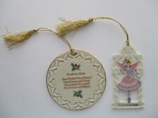 Lenox Sugar Plum Fairy Ornament Nutcracker + Santa with Reindeers (2count) picture