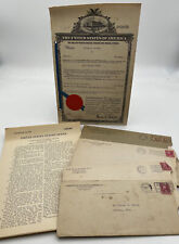 US Patent Certificate Farm Ag 1931 Grain Beater Sieves Plus Letters Contract picture