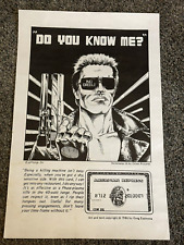 1986 AMERICAN EXPRESS Arnold Schwarzenegger THE TERMINATOR Signed MOVIE POSTER picture