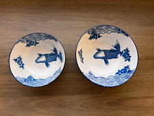 Set of two - Cheng's rice bowl pretty KOI fish design. picture