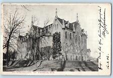 St. Francis Wisconsin WI Postcard Pio Nono College Building Exterior Scene 1906 picture