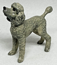 Hagen Renaker Gray Grey Poodle Dog Ceramic Miniature Figurine Vintage VTG picture