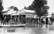 Donald Victoria Sep 1909 People inspecting floodwaters Australia OLD PHOTO picture