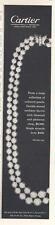 1962 Cartier Doubled Strand Cultured Pearl Necklace $3000 PRINT AD picture