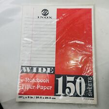 Inox Notebook Filler Paper Wide Ruled Loose Leaf 150 Sheets Vintage picture