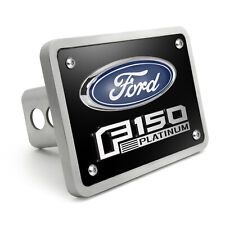 Ford F-150 Platinum 3D Black Thick Solid Billet Aluminum 2 inch Tow Hitch Cover picture