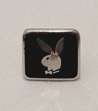 Playboy Bunny Logo Lapel Pin Vintage Black & Silver by Robbins Co Clubs Magazine picture