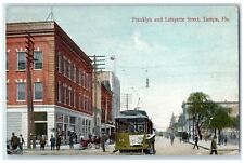 1908 Franklin And Lafayette Street Business District Tampa Florida FL Postcard picture