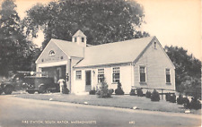 1930's Fire Station South Natick MA post card picture