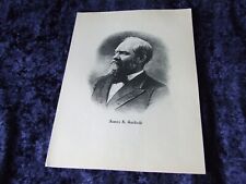 Vintage 1965 President James A Garfield Unframed Lithograph Style Print picture