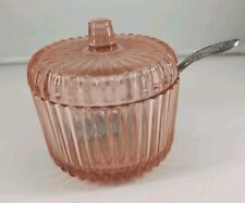VTG Anchor Hocking Queen Mary Pink Depression Glass Mayonaise/Condiment Dish 4