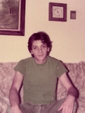 1X Photograph Portrait Handsome Man SItting on Couch 1980's  picture