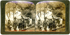 Stereo, Japan, boating scene in a delightful Japanese garden vintage stereo card picture
