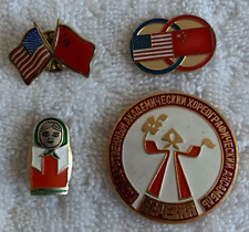 Small Lot 4 Vintage Misc. Russian and USSR/USA Pins picture