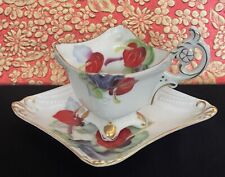 Vintage hand painted Hawaiian Anthurium ROSETTI porcelain cup & saucer Japan picture