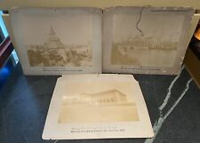 Chicago World's Columbia’s Exposition ~ Lot of Three Antique Photos ~ 1893 picture