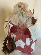 Marianne Charters Rustic Santa 1992 Handmade Artisan  Signed picture