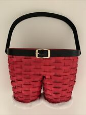 Santa’s Trousers Basket Wine Holder Gift Exchange Carry GC picture