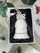 PANDORA 2017 Ceramic Bell Christmas Tree Ornament in Box w' Jewelry Pouch picture