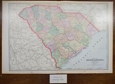 Vintage 1901 SOUTH CAROLINA Map 22