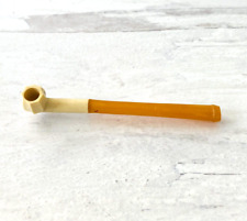 Vintage Small Meerschaum Tobacco Pipe With Egg Yolk Amber Stem 4 Inches Long picture