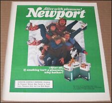1987 Newport Cigarettes Print Ad Advertisement Vintage 10x12 Alive With Pleasure picture