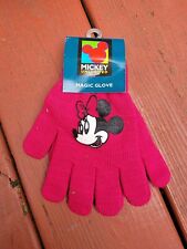 New Vintage DISNEY MINNIE MOUSE MAGIC GLOVES  MITTENS Pink Magenta picture