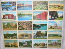 Lot of 100 Vintage Linen White Border Minnesota Postcards picture