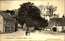 Locquenole France ~ La Place de l'Eglise ~ Church ~ c1910 CPA picture