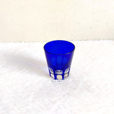 Vintage Cobalt Blue Glass Tumbler Barware Collectible Rare Decorative GT227 picture