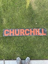 Vintage Original Churchill Pump Jack Sign picture