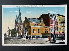 Postcard Lebanon PA - Eighth and Cumberland Streets picture
