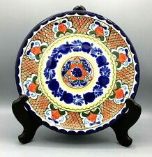 Vintage Ansar Puebla Mexico Talavera Style Handmade and Hand Painted Plate picture