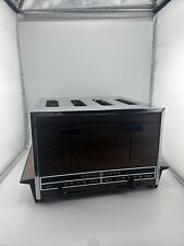GENERAL ELECTRIC Vintage 4 Slice Toaster A7T128 Wood Grain Chrome Tested & Works picture