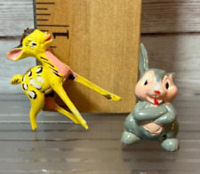 Disneykins Bambi & Thumper Miniature Figurines Marx Vintage Hong Kong PARTS picture