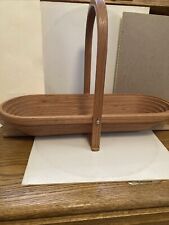 Mike Bain Handmade Folding/Collapsable Spiral Cut Wooden Basket 18” x 12” x 7” picture