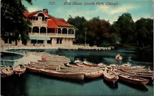 Boat House Lincoln Park Chicago IL c1907 Vintage Postcard picture