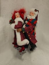 Possible Dreams 2003 Clothtique Santa & Mrs. Claus Skate Mates Figurine picture