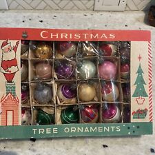 24 Small Vintage Mercury Glass Ornaments w/box POLAND picture
