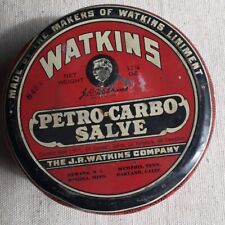 VINTAGE TIN WATKINS PETRO-CARBO SALVE J.R. WATKINS CO.  picture