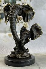 Western Pure Bronze European Style Art Deco Sculpture Elephant Head Statue picture