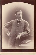 Syracuse New York Handsome Young Man 1890s Antique Cabinet Card Albumen Photo picture