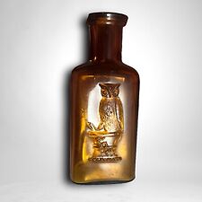 Rare   Antique, Amber Brown THE OWL DRUG CO Bottle picture