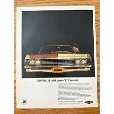 1967 Chevrolet Impala Car Chevy Sport Coupe Turbo Fire 327 GM Vintage Print Ad picture