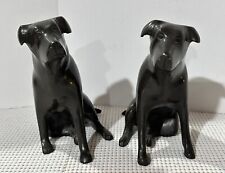Restoration Hardware Cast Brass/Bronze Labrador Dog Retriever Bookends Sculpture picture