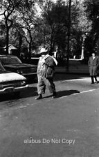 Orig 1960's Film NEGATIVE View of Hobo Crossing Street Boston MA picture