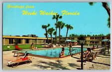 Greetings From Weeki Wachee Florida FL Holiday Inn Swimming Pool PC UNP 1973 picture